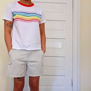❤️3/$25 OLD NAVY Rainbow Pride Striped Tee Shirt